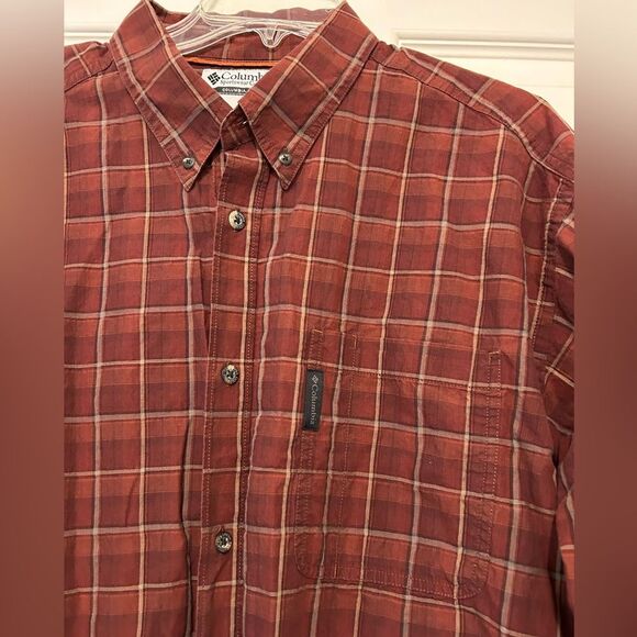 Columbia mens Button Down Long Sleeve Plaid Shirt Size XL - Picture 7 of 7